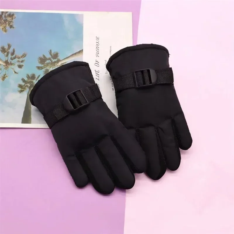 Kids waterproof winter gloves – warm full finger snow mittens for boys & girls 6