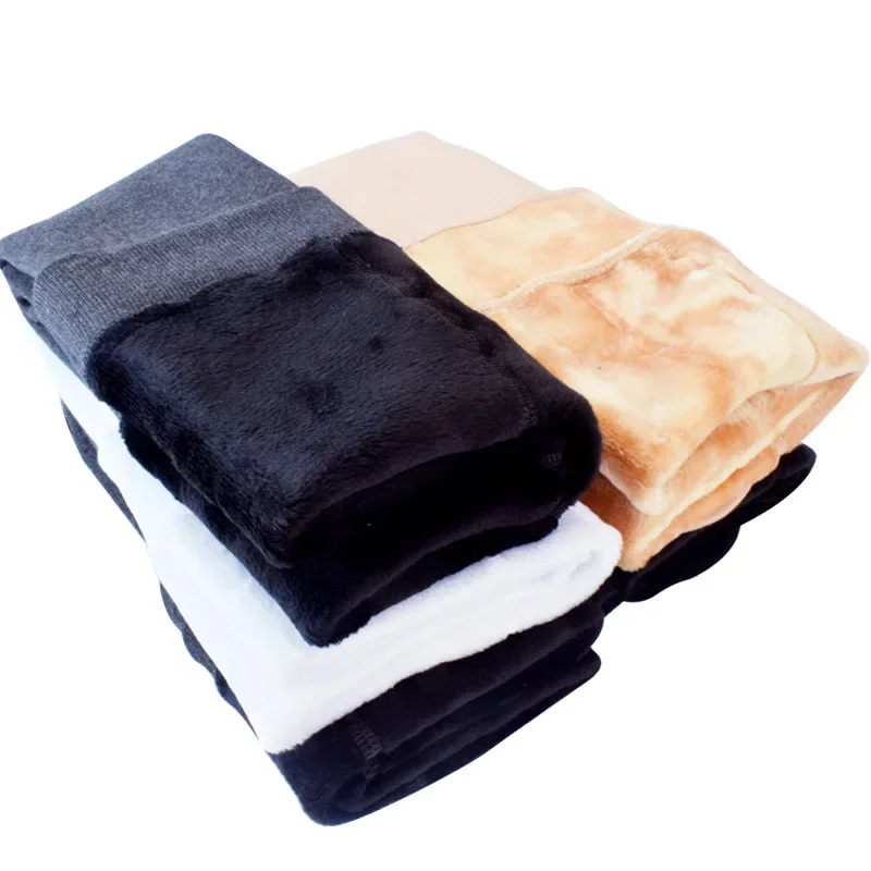 Girls Winter Leggings Thick Velvet Warm Elastic Waist Pants 4