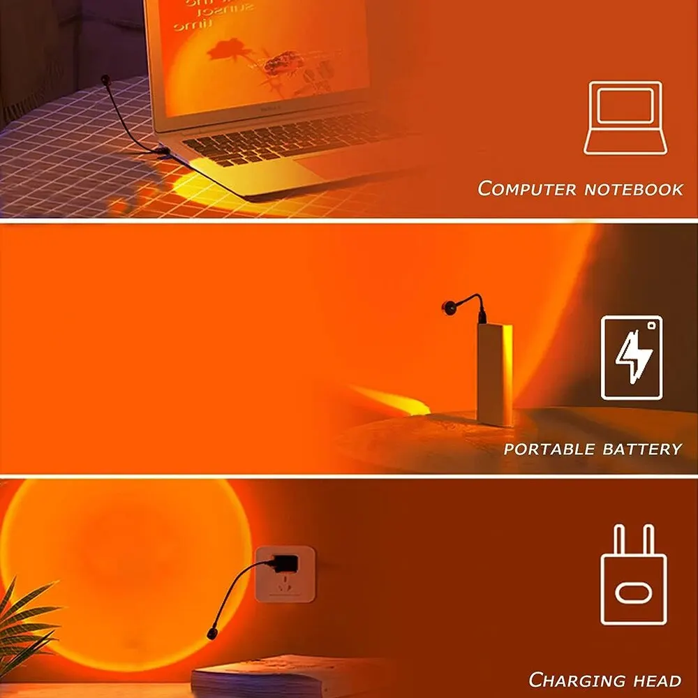 Usb sunset ambiance lamp – led mood light for room decor 5