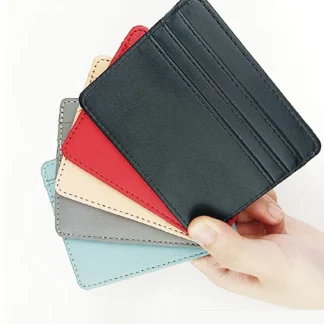 Slim PU Leather Card & ID Holder – Minimal Multi-Slot Wallet 1