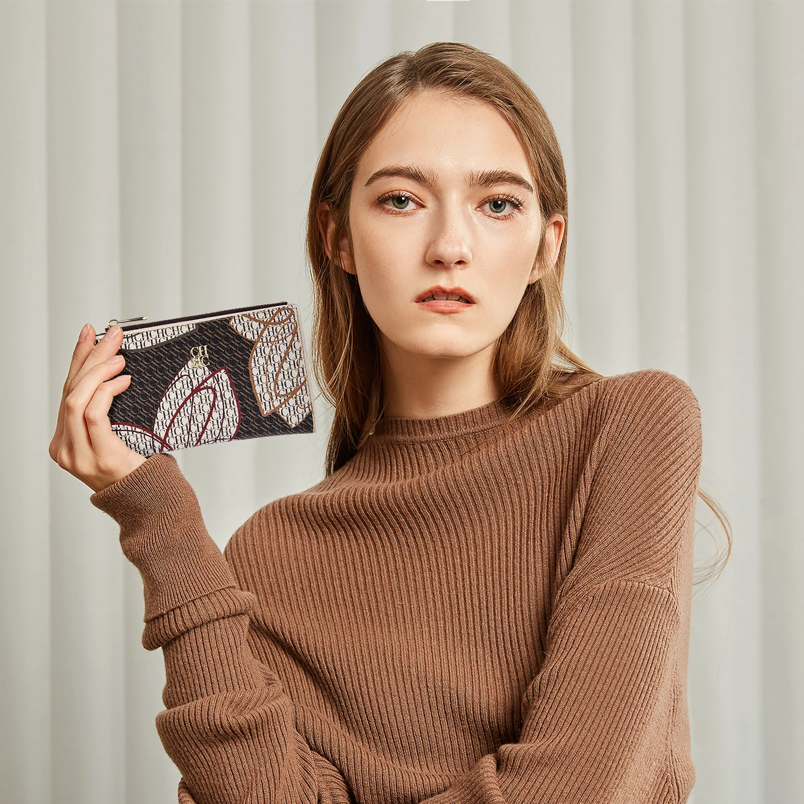 Women’s Long Zipper Wallet with Letter & Cartoon Print 4