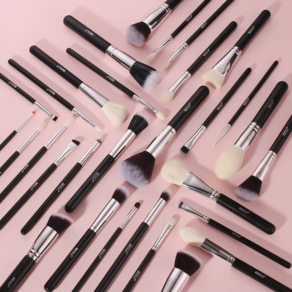 30-Piece Pro Makeup Brush Set – Natural Goat Hair + Synthetic Brushes for Face & Eyes 5