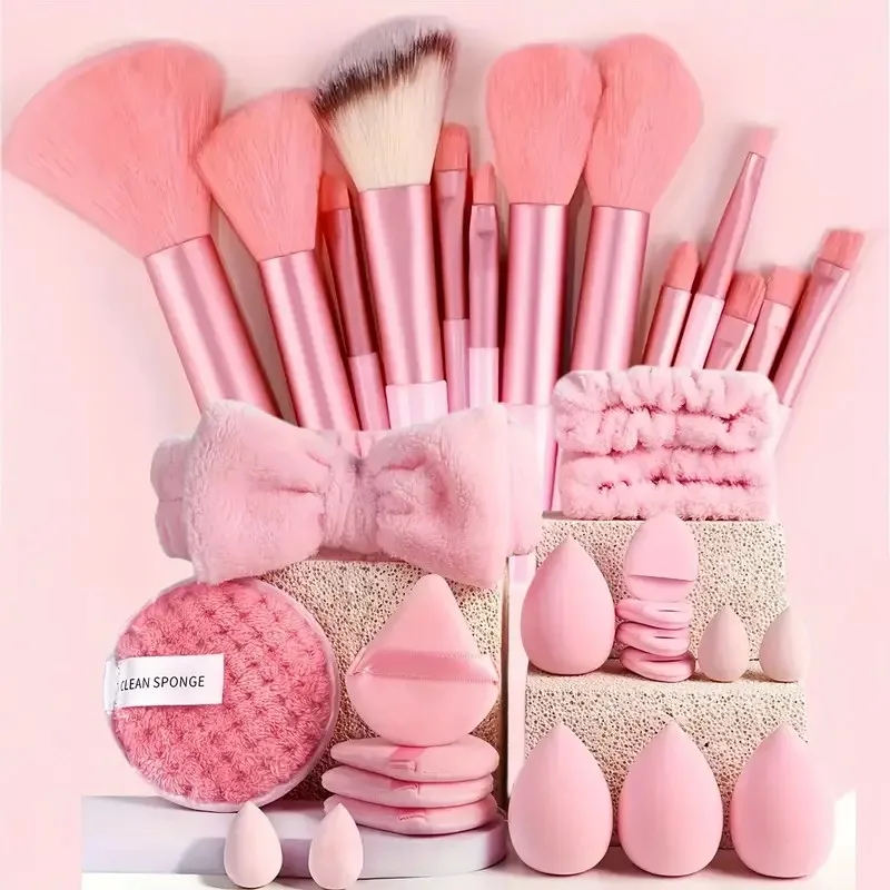 8- 33-Piece Professional Makeup Brush Set – Soft Full Face & Eye Kit for Beginners 1