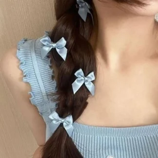 18PCS Cute Ribbon Bow Hair Clips Set (Sweet & Trendy) 6