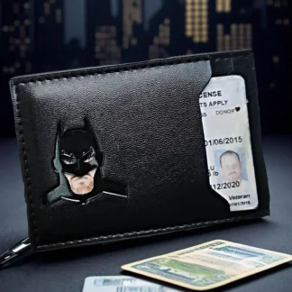 Super Hero Slim Leather Card Holder Wallet – Minimalist ID Wallet 3