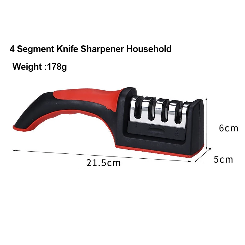 4-stage kitchen knife sharpener – multi-purpose handheld sharpening tool 6