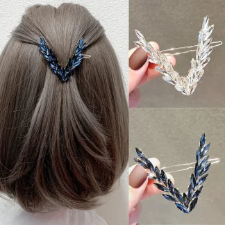 Luxury V-Shaped Crystal Hair Clip (Elegant Shine) 1