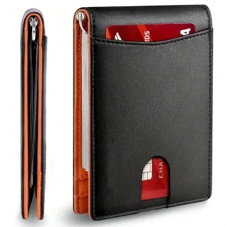 Slim RFID Blocking Smart Wallet with Money Clip (Minimal & Secure) 1