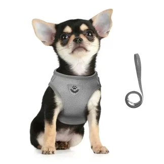 Adjustable reflective cat harness and leash set breathable escape resistant vest 4