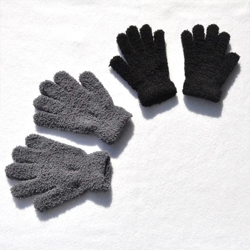 Winter Lamb Fleece Plush Gloves for Kids 6