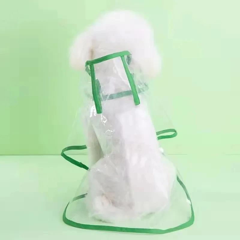 Transparent Waterproof Dog Raincoat with Hood for Small Dogs 4