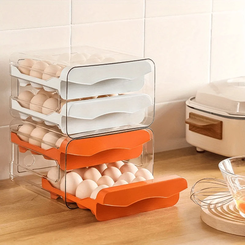 2-Layer Refrigerator Egg Storage Drawer Box 4