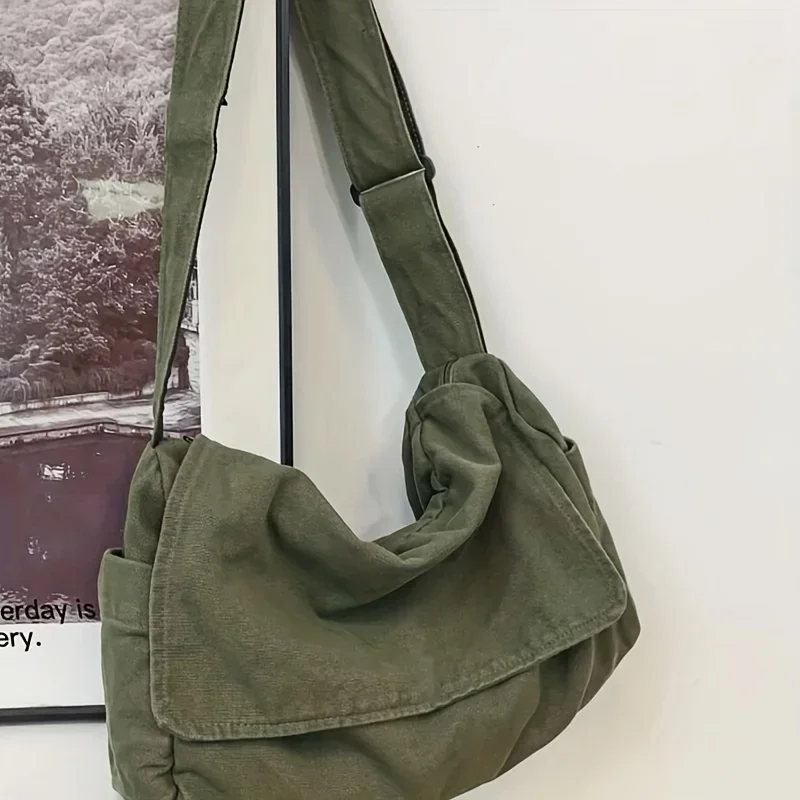 Vintage Canvas Messenger Shoulder Bag for Women 1