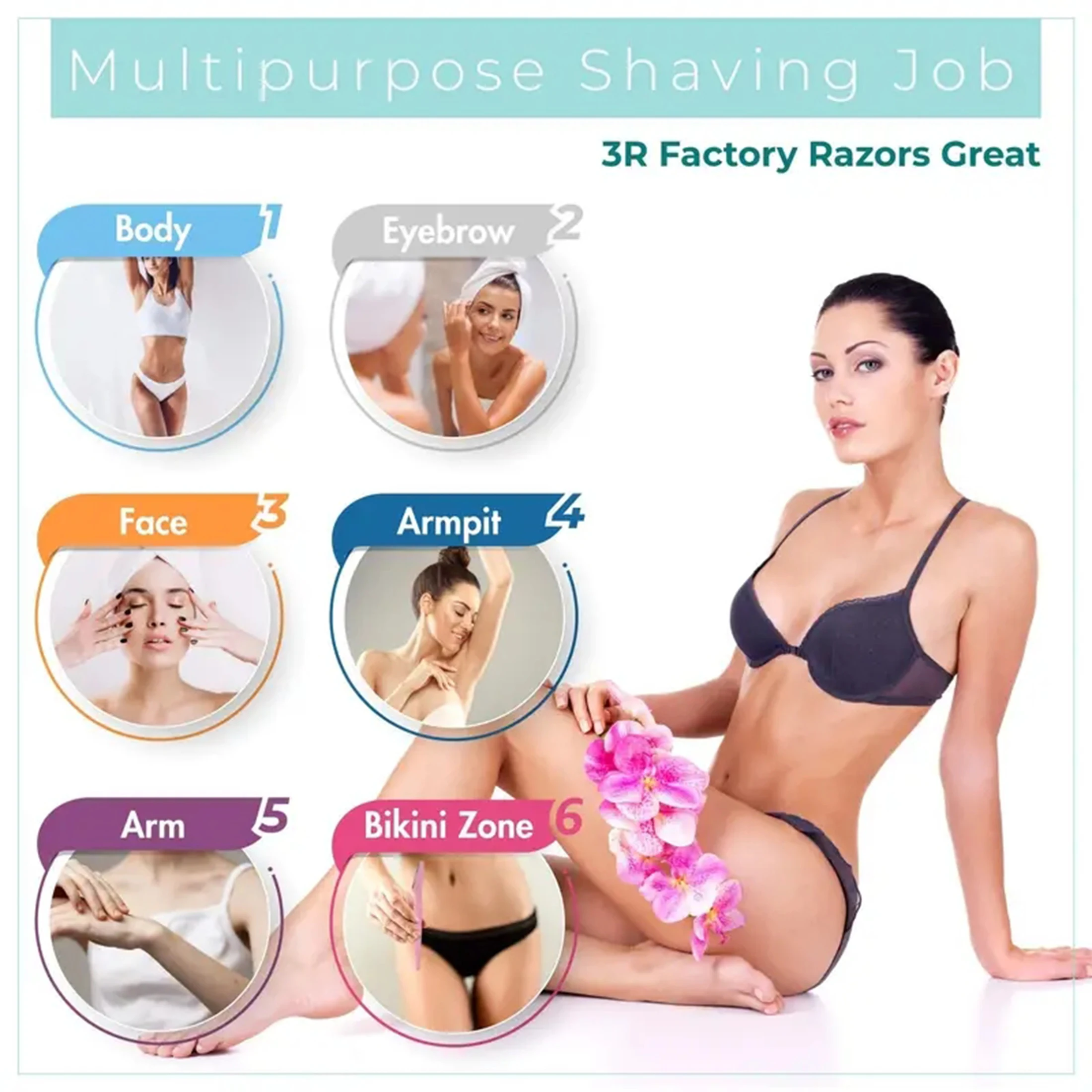 Eyebrow & Face Razor Set (5/10/30/40 Pcs) – Safe Hair Trimmer with Protective Cover 4