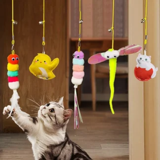 Interactive Hanging Cat Toy with Elastic Rope – Door Hook Teaser for Self Play 1