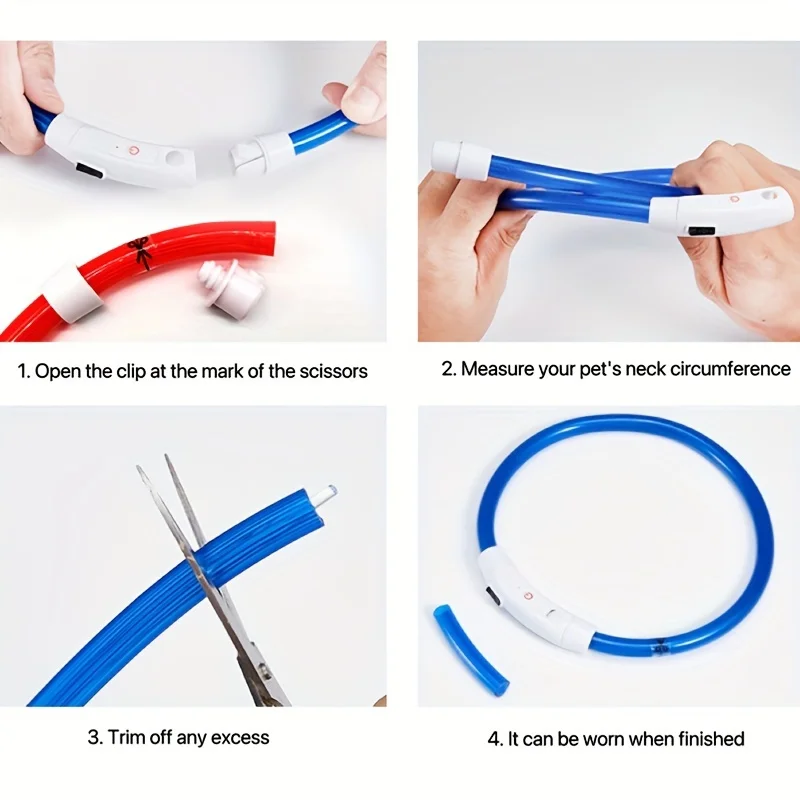 LED Dog & Cat Collar – Bright Anti-Lost Night Safety Collar- USB Rechargeable Collar 5