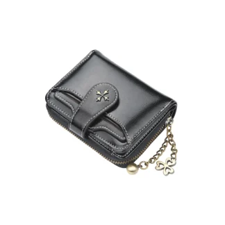 Women’s PU Leather Buckle Wallet – Compact Zipper Coin Purse 1