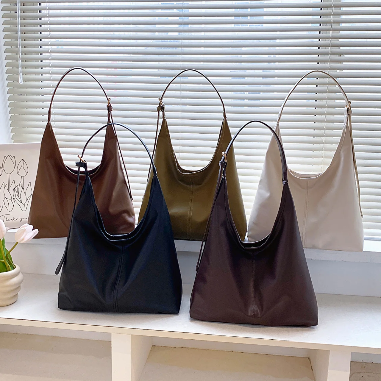 Minimalist Large-Capacity PU Tote Bag for Women 6