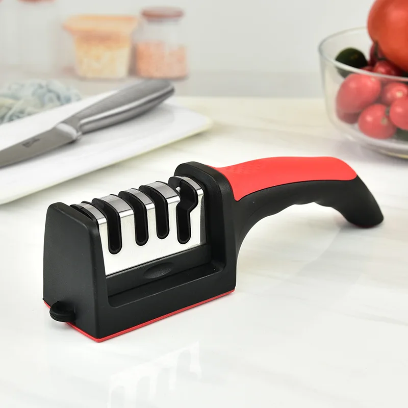 4-stage kitchen knife sharpener – multi-purpose handheld sharpening tool 3