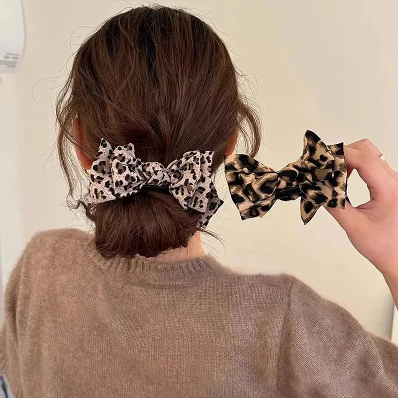 Vintage Leopard Bow Hair Clip (Cute & Bold) 2