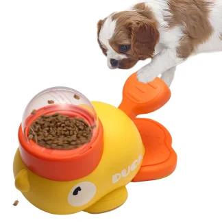 Yellow Duck Treat Dispenser Toy – Interactive Puzzle Feeder for Dogs & Cats 7