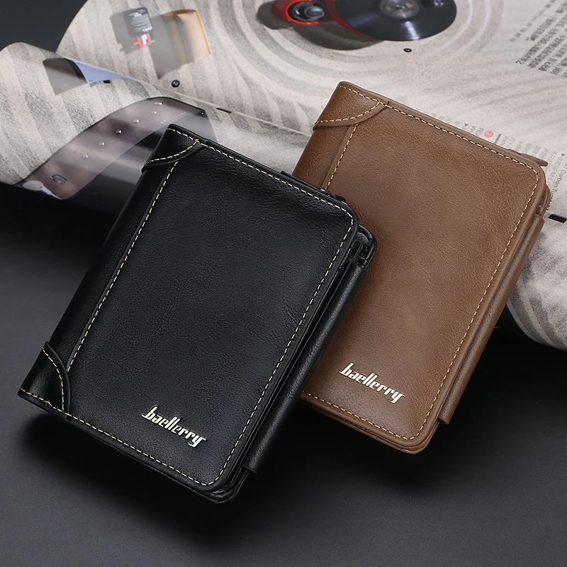 Men’s PU Leather Zip Wallet with Coin Pocket (Vintage Style) 6