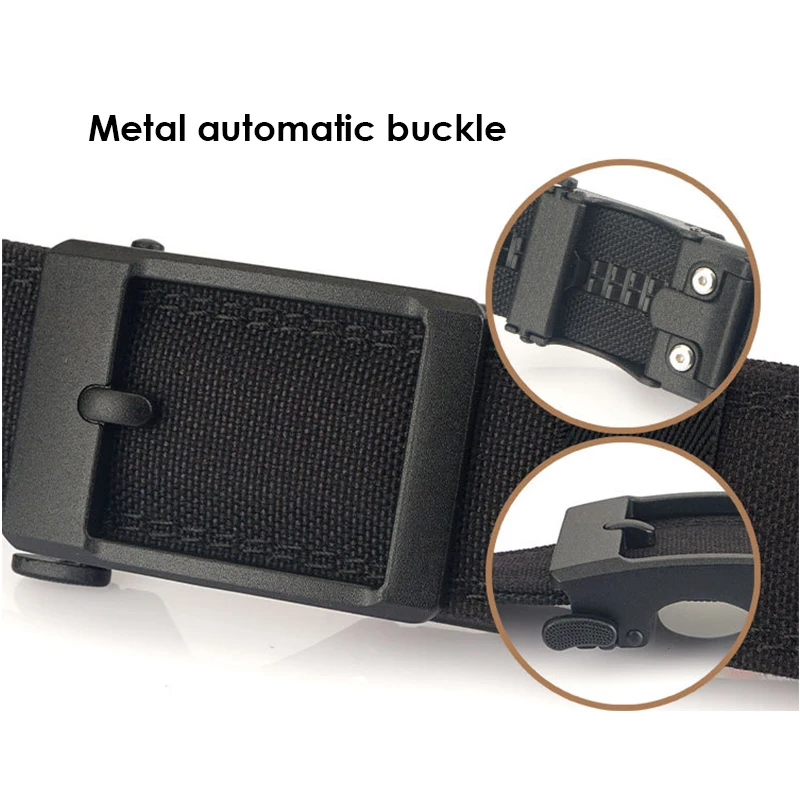 Hard Tactical Belt for Men with Automatic Metal Buckle – 1100D Nylon Duty Belt 5