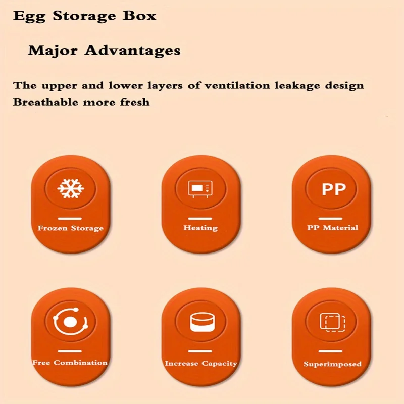2-Layer Refrigerator Egg Storage Drawer Box 5