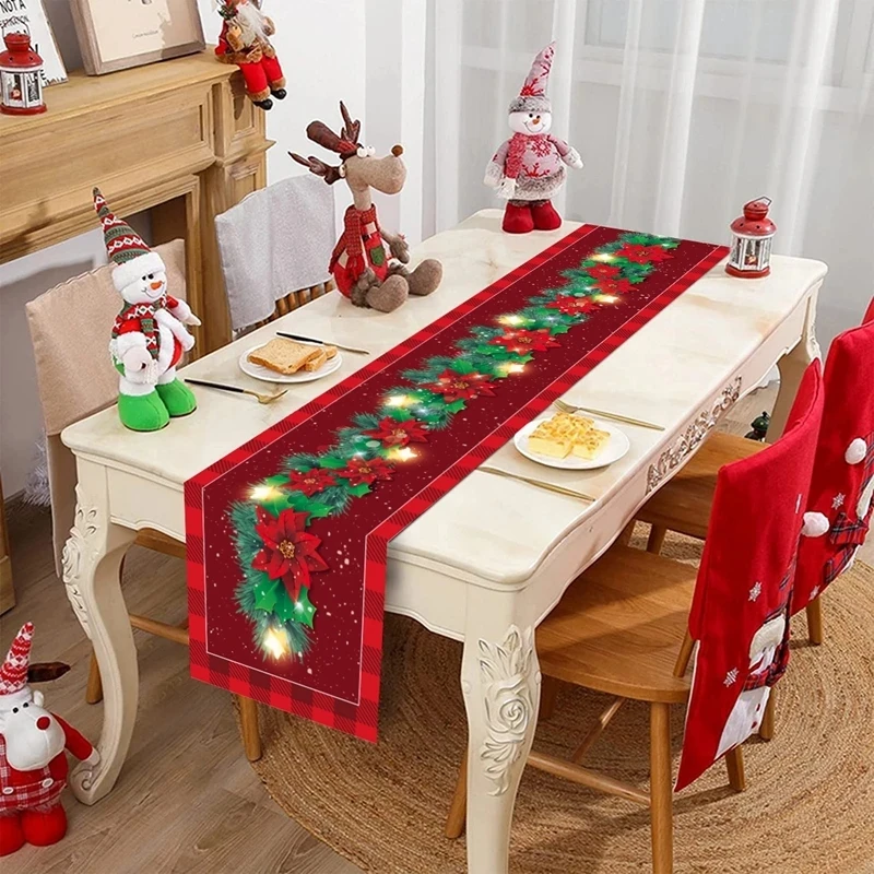 Christmas table runner – merry christmas holiday table decor for home 6