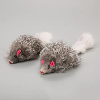 Realistic Cat Mouse Toy – Soft Plush & Long Tail Chew and Chase Toy 4