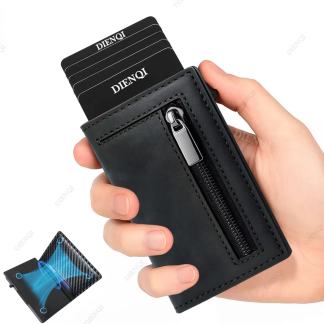 Luxury RFID Pop-Up Card Holder Wallet for Men (Magnetic + Minimalist)