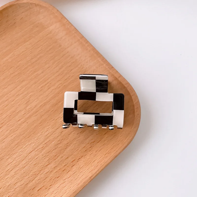 Colorful Plaid Acetate Mini Hair Claw Clip (3–3.3cm) 4
