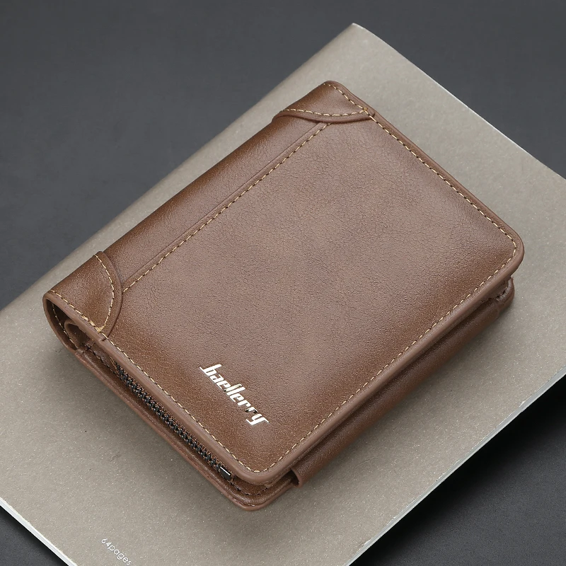 Men’s PU Leather Zip Wallet with Coin Pocket (Vintage Style) 5