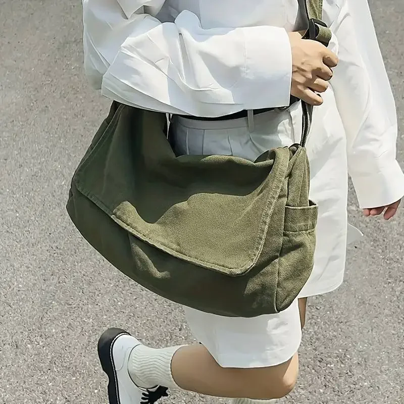 Vintage Canvas Messenger Shoulder Bag for Women 4