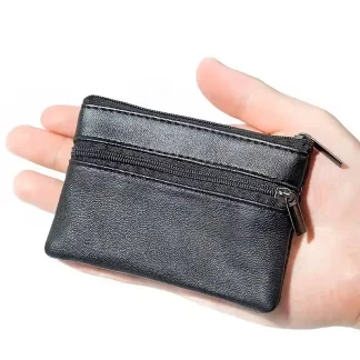 Mini PU Leather Coin Purse with Zipper (Unisex) 1