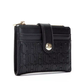 Women’s Compact Card Case with Zipper – Classic Retro Wallet