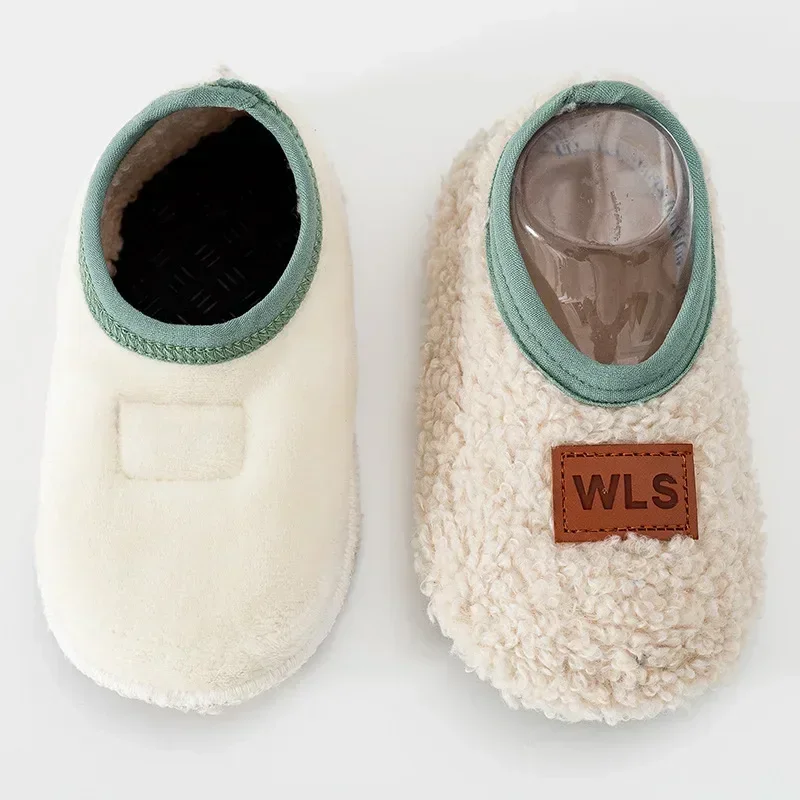 Warm Plush Baby Slippers with Anti-Slip Sole for Toddlers (Indoor Wear) 4