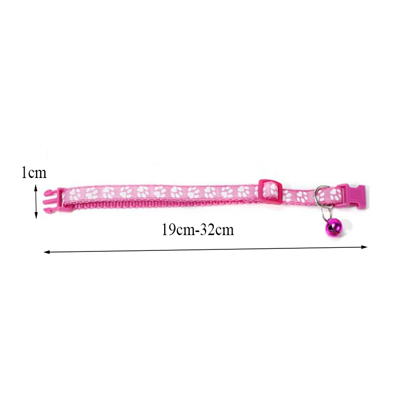 Cute adjustable cat collar with bell colorful patterned design 6