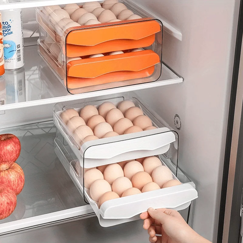 2-Layer Refrigerator Egg Storage Drawer Box 2