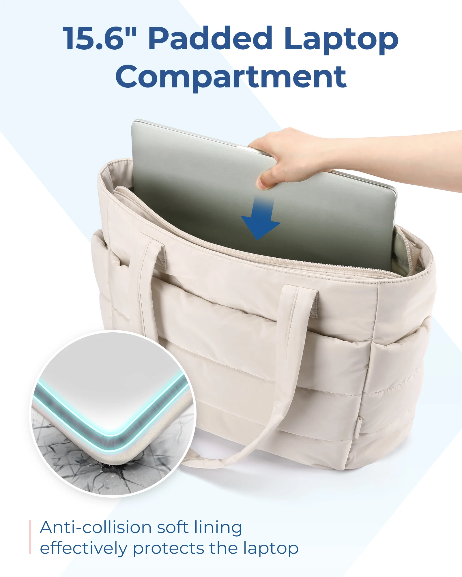 Large Capacity Lightweight Tote Bag for Work, Travel & Study 3