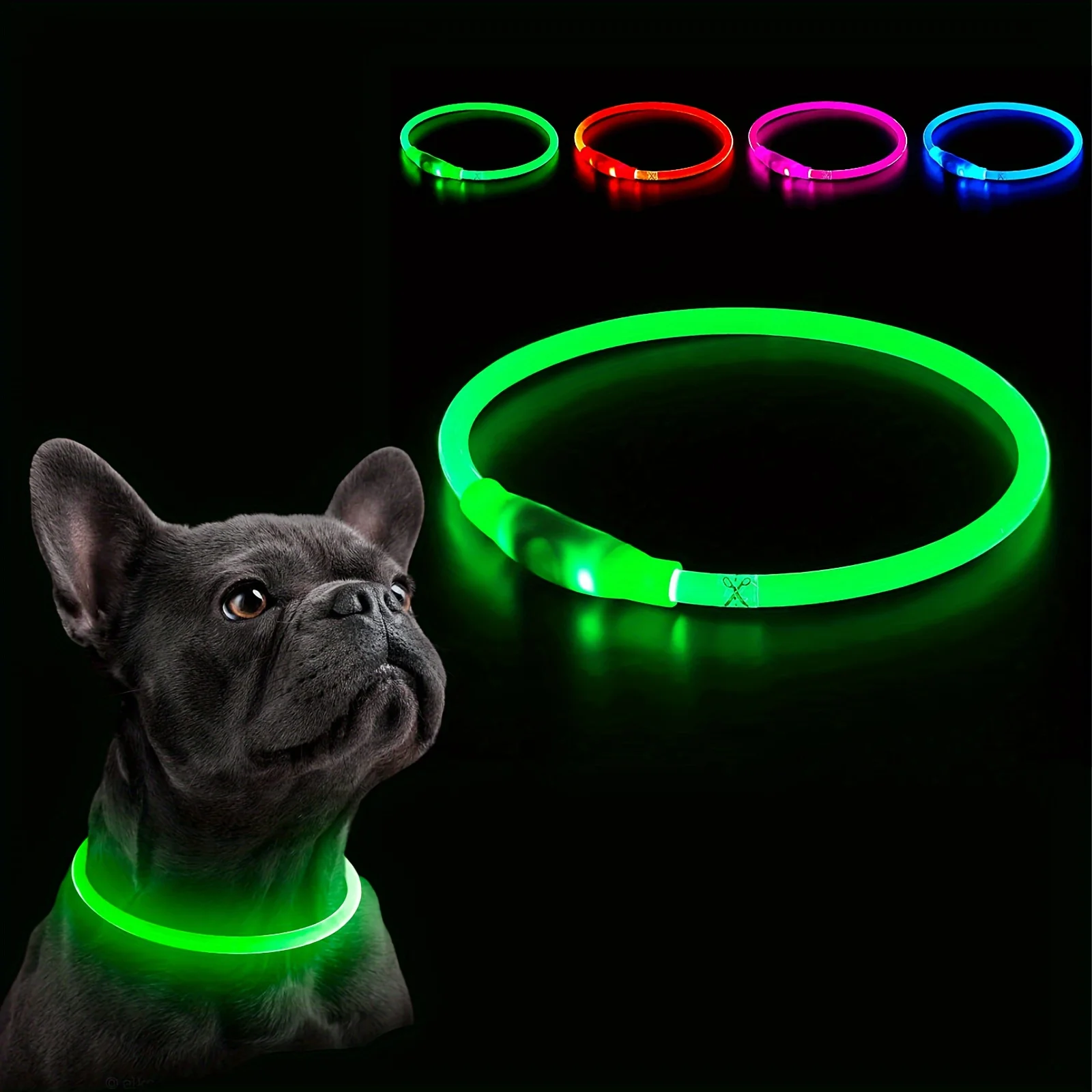 LED Dog & Cat Collar – Bright Anti-Lost Night Safety Collar- USB Rechargeable Collar 6