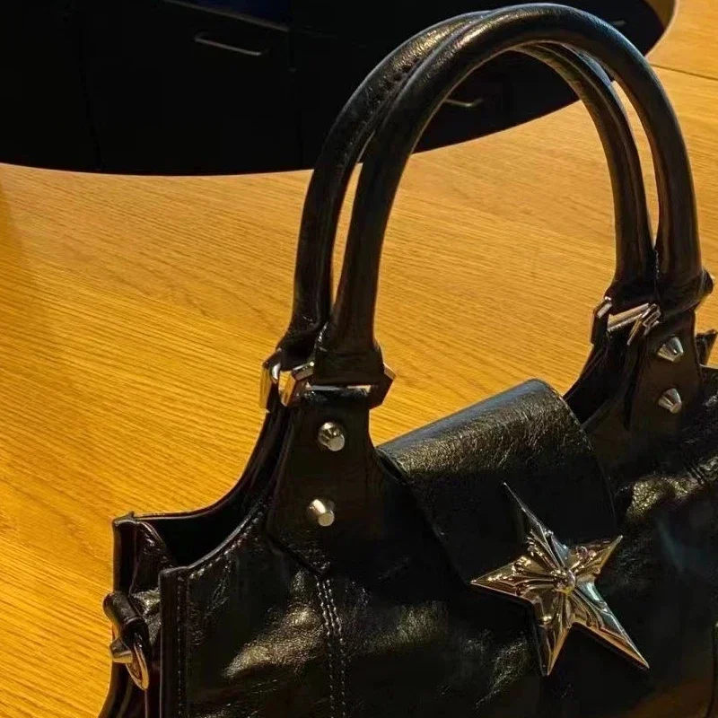 Y2K Gothic Star Shoulder Handbag – Vintage Punk Women’s Purse 5