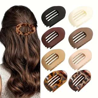 4 PCS Matte Rounded Duckbill Hair Clips Set (Minimal Chic) 1