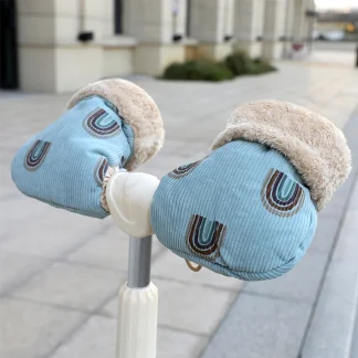 Windproof Kids Stroller Gloves – Cartoon Winter Hand Warmer Mittens 1