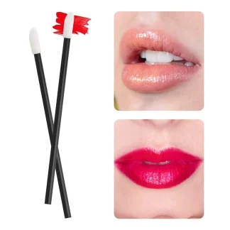 50/100pcs Disposable Lip Brushes – Micro Applicators for Lip Gloss & Lipstick 6