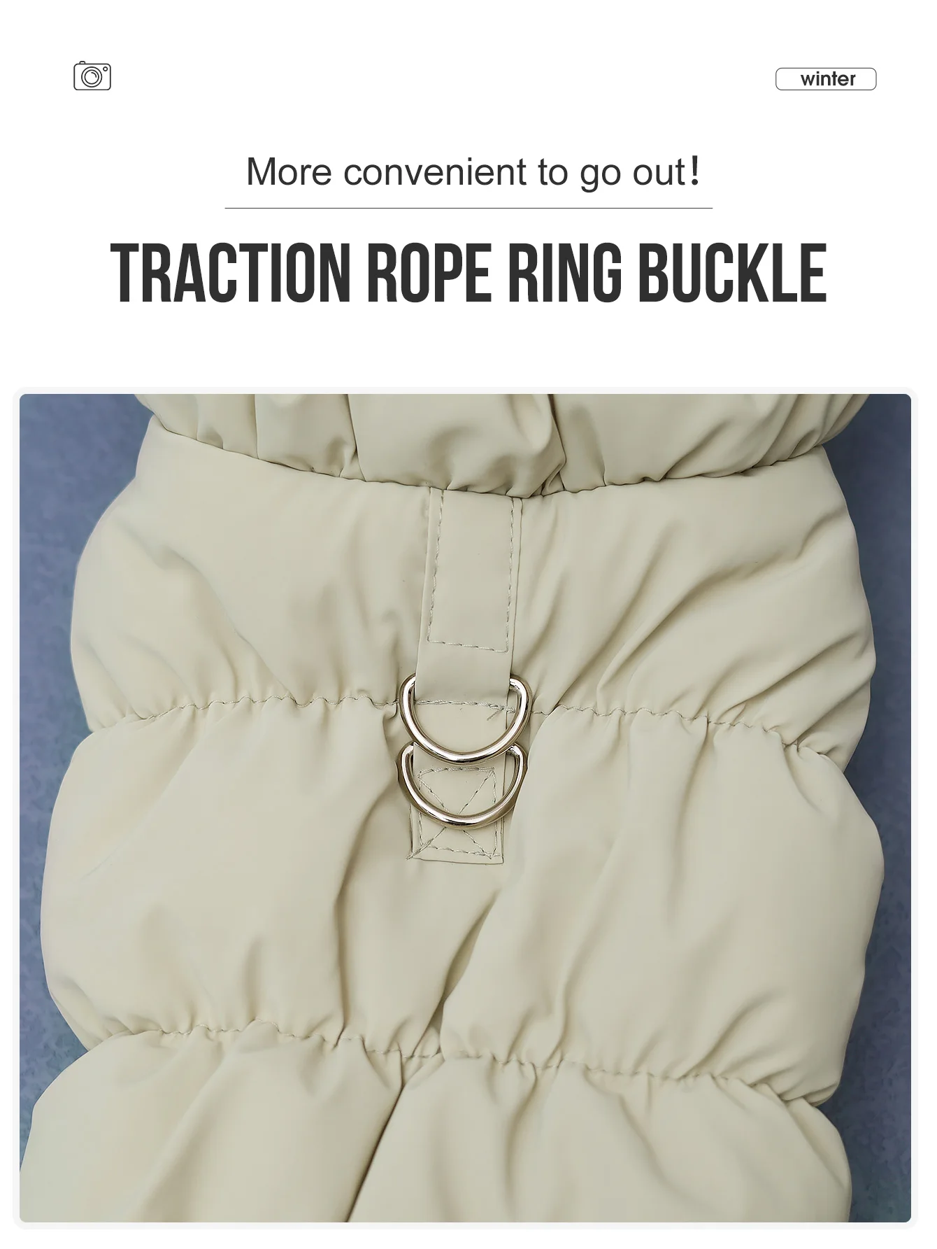 3-Layer Warm Dog Jacket for Fall & Winter – Cozy Solid Color Pet Coat for Small to Medium Dogs 5