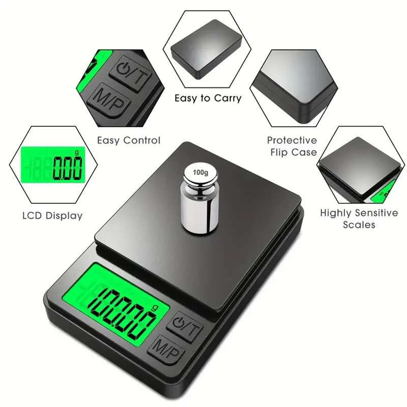 Precision pocket digital scale – 1000g x 0.1g mini gram scale with lcd display 5