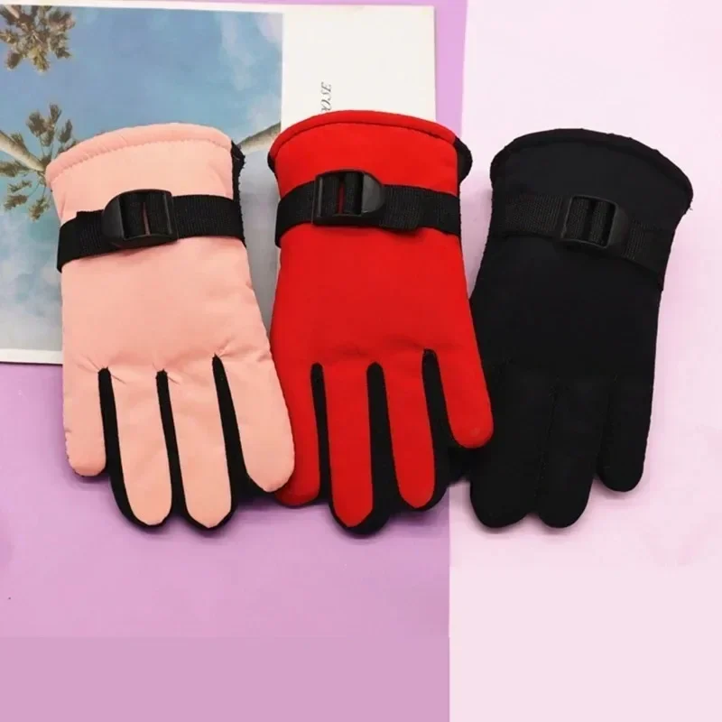 Kids waterproof winter gloves – warm full finger snow mittens for boys & girls 2