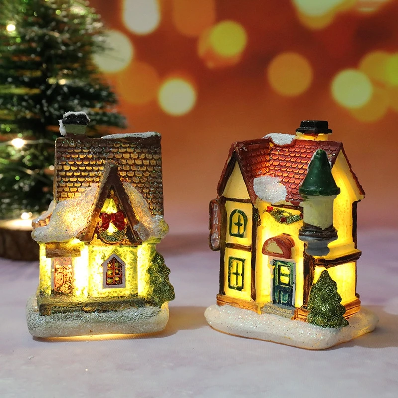 Christmas house led night light – cozy holiday decor lamp with battery power 2