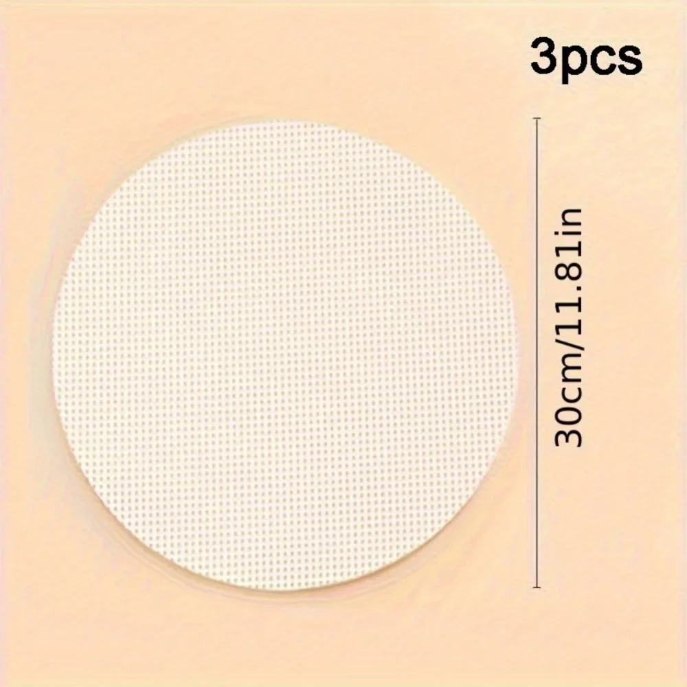 3-Pack Reusable Silicone Steamer Liners – 12” Non-Stick Round Mats 5